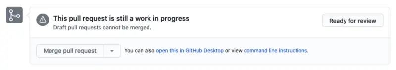 Draft PR in GitHub